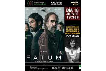La actriz extremeña Pepa Gracia participa en la presentación y coloquio de la película 'Fatum' en la Filmoteca y en un encuentro con alumnos de la ESAD
