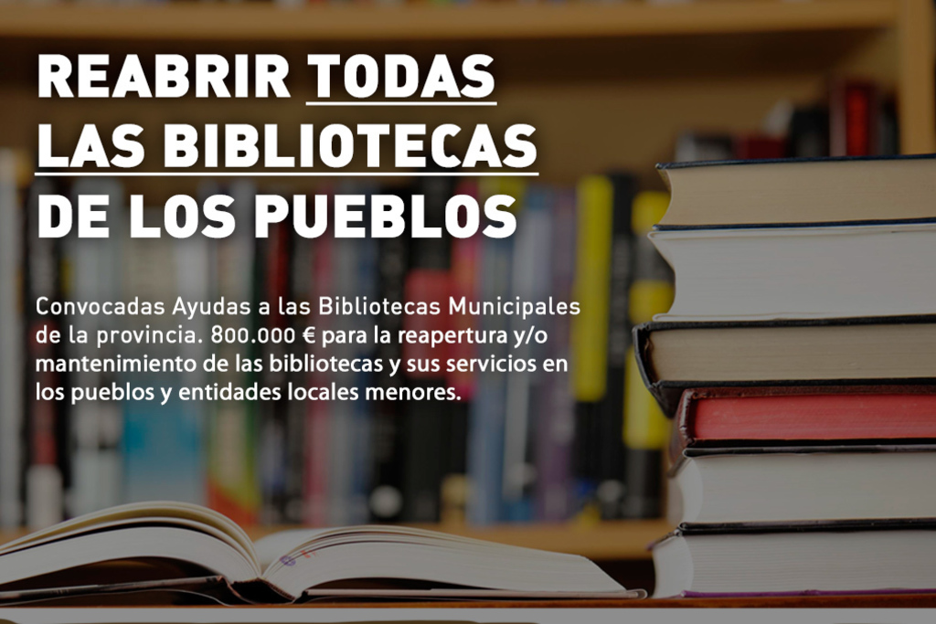 La Diputación de Cáceres destina 800.000 euros para reabrir todas las bibliotecas municipales de los pueblos