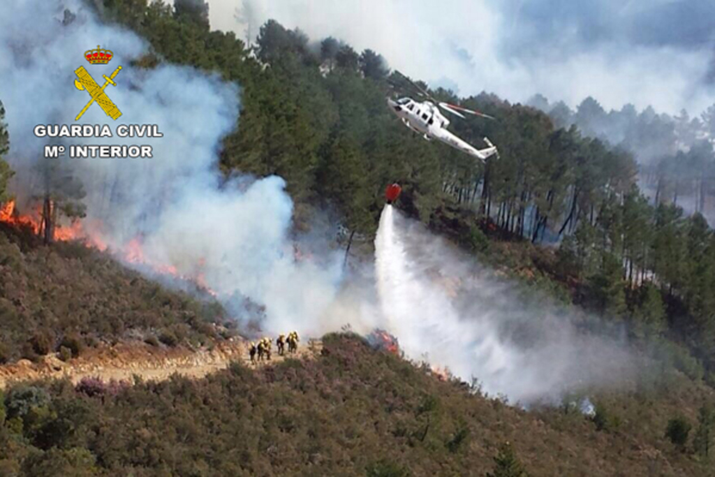 Detenidos por la Guardia Civil los supuestos autores del incendio forestal ocurrido los últimos días en Cáceres