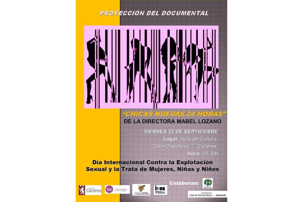 Cáceres proyectará una película y un documental con motivo del Día Internacional contra la explotación sexual y la trata