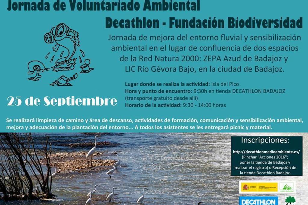 Jornada de Voluntariado Ambiental de Adenex, Fundación Biodiversidad y Decathlon España