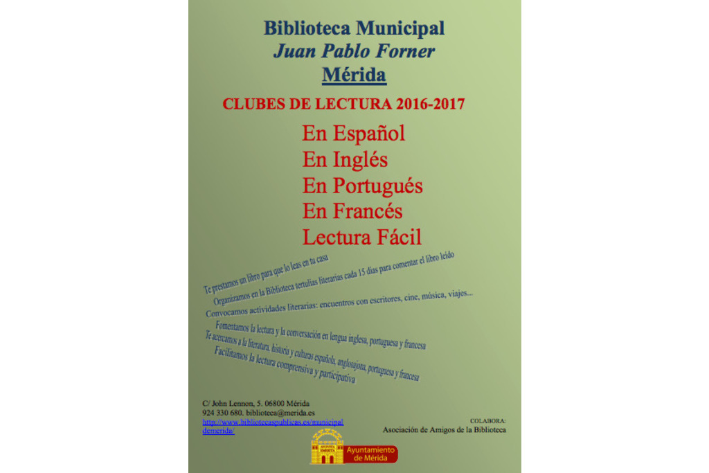 Los clubes de lectura de la biblioteca municipal de Mérida inician la decimoséptima temporada
