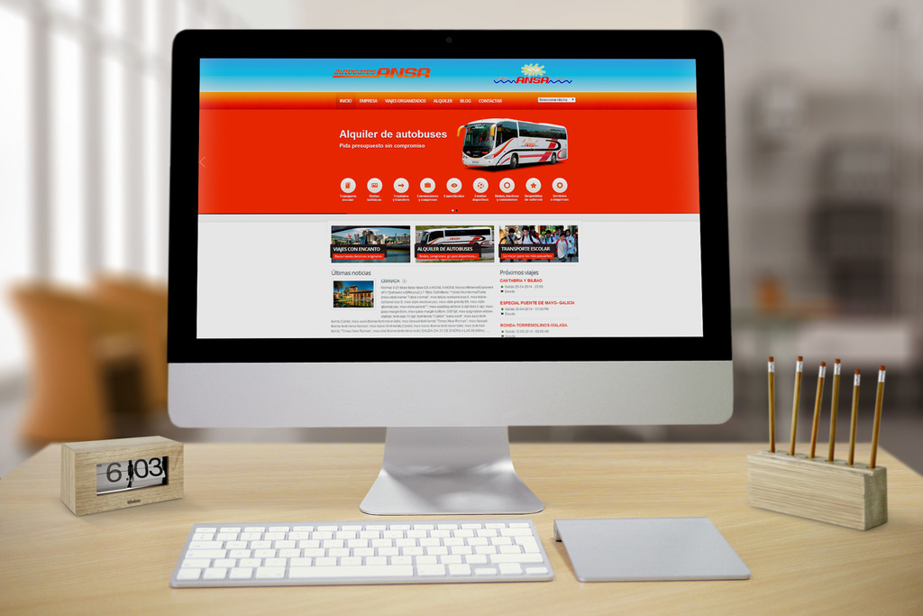 Páginas Web Autocares Ansa