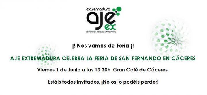 AJE Extremadura se va de Feria Invitación Comida Feria