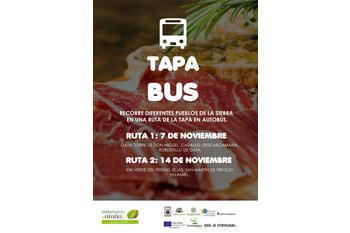 Una veintena de bares participará en la ruta de la tapa en autobús que recorrerá 9 municipios de la Sierra de Gata