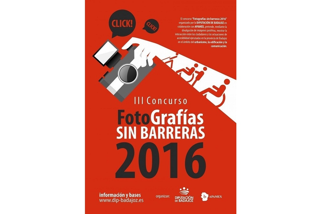 La exposición itinerante con las fotografías del concurso "Sin Barreras" de la Diputación y APAMEX comenzará en Zafra