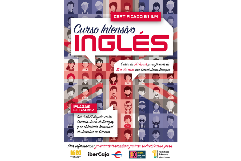 El Instituto de la Juventud e Ibercaja ofertan en Cáceres y Badajoz un nuevo curso intensivo de inglés para titulares del Carné Joven Europeo