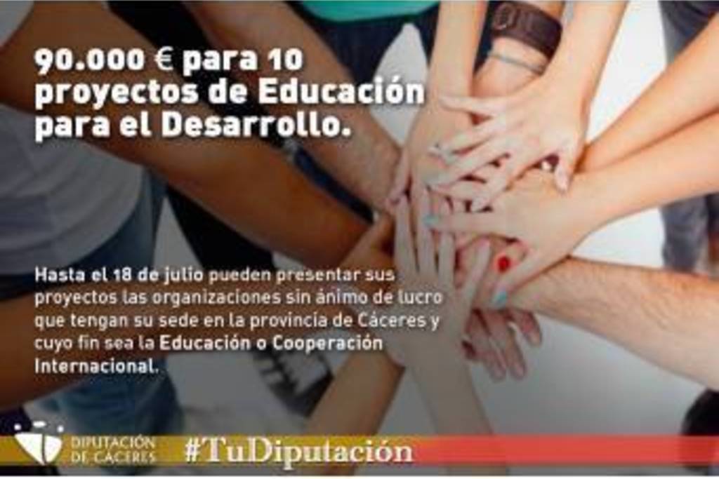 La Diputación cacereña destina 90.000 euros a 10 proyectos de Educación para el Desarrollo en la provincia