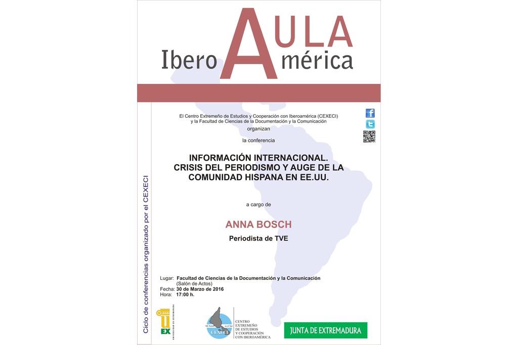 La periodista Anna Bosch analiza los retos del periodismo y el auge de la comunidad hispana en EE UU en Aula Iberoamérica del CEXECI