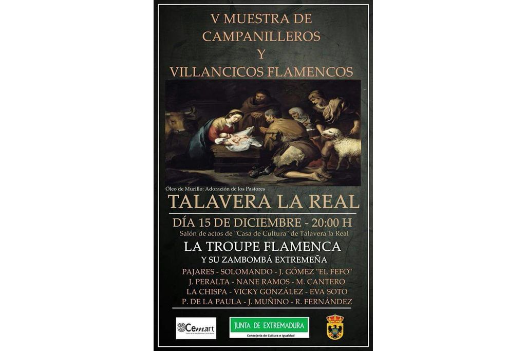 ‘La Troupe Flamenca’ actúa este fin de semana en la V Muestra de Villancicos y Campanilleros Flamencos en Talavera la Real y Montehermoso