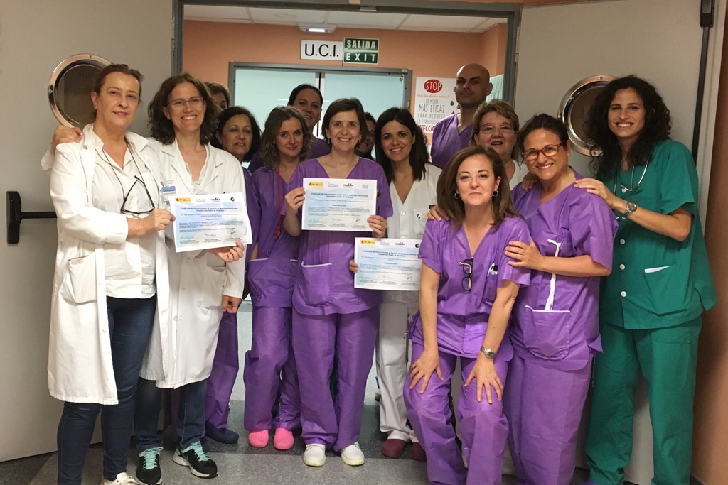 La UCI del Hospital San Pedro de Alcántara, de Cáceres, obtiene el reconocimiento del Ministerio de Sanidad por reducir las infecciones asociadas