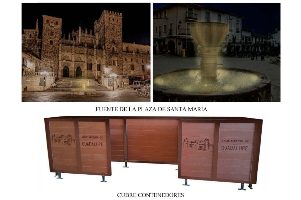 La Diputación cacereña acomete obras de mejora, conservación e iluminación en fuentes de Guadalupe